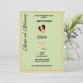 バチェロレッテの縁と結婚パーティーの写真 招待状 (スタンド正面)