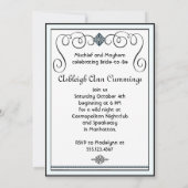 バチェロレッテの花嫁の身体傷害のヴィンテージのアールデコ 招待状 (裏面)