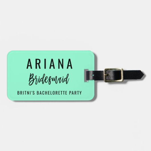 バチェロレッテの荷物はブライダルパーティの好意に付けます ラゲッジタグ (正面横)