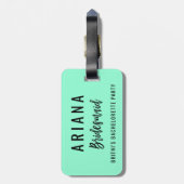 バチェロレッテの荷物はブライダルパーティの好意に付けます ラゲッジタグ (裏面縦)