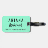 バチェロレッテの荷物はブライダルパーティの好意に付けます ラゲッジタグ (裏面横)
