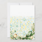 バチェロレッテの行先の地中海のな柑橘類 招待状 (裏面)