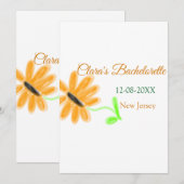 バチェロレッテの追加name date place sunflower 招待状 (正面/裏面)