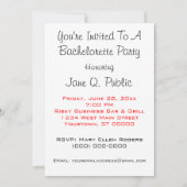 バチェロレッテアールデコスタイル招待状 招待状 (裏面)