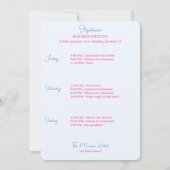 バチェロレッテインマイアミビーチ 招待状 (裏面)