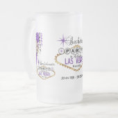 バチェロレッテインラスベガス – パープル フロストグラスビールジョッキ (正面左)