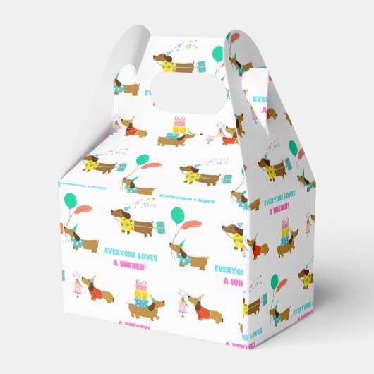 バチェロレッテウィナーとダックスントをテーマにしたパーティーボックス フェイバーボックス (正面サイド)