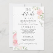 バチェロレッテウィークエンドイテナリーパステル赤面 招待状 (裏面)