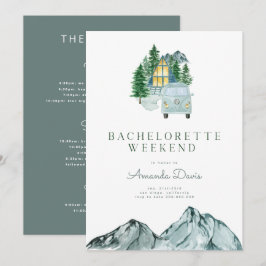 バチェロレッテウィークエンドインウッズマウンテンキャンピング 招待状