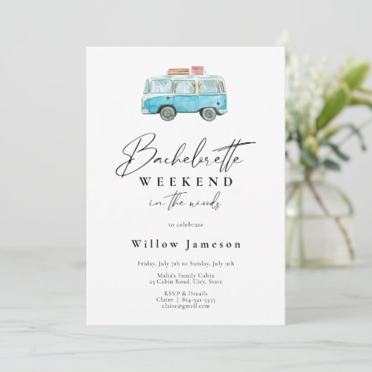 バチェロレッテウィークエンドインザウッズ招待状 招待状 (スタンド正面)