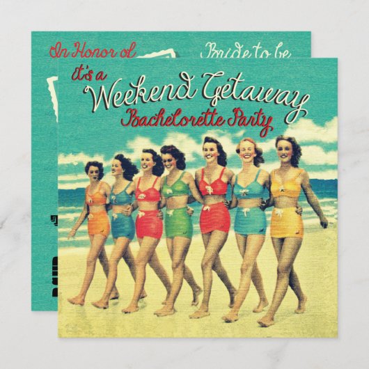 バチェロレッテウィークエンドゲートウェイパーティの招待状 招待状 (正面/裏面)