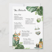 バチェロレッテウィークエンドゲートウェイ招待状 招待状 (裏面)