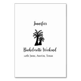 バチェロレッテウィークエンドココナッツツリーのクラブネーム テーブルナンバー