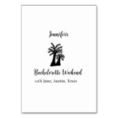 バチェロレッテウィークエンドココナッツツリーのクラブネーム テーブルナンバー (裏面)