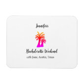 バチェロレッテウィークエンドココナッツツリーのクラブネーム マグネット (横)