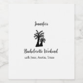 バチェロレッテウィークエンドココナッツツリーのクラブネーム ワインラベル (シングルラベル)