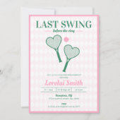 バチェロレッテウィークエンドテニスカントリークラブキュート 招待状 (正面)