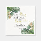 バチェロレッテウィークエンドナプキンス |熱帯リングや輪 スタンダードカクテルナプキン (正面)