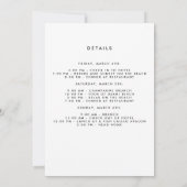 バチェロレッテウィークエンドパーティの招待状 招待状 (裏面)