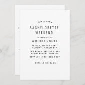 バチェロレッテウィークエンドパーティの招待状 招待状 (正面/裏面)