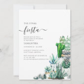 バチェロレッテウィークエンドパーティーと旅程カクティー 招待状 (正面)