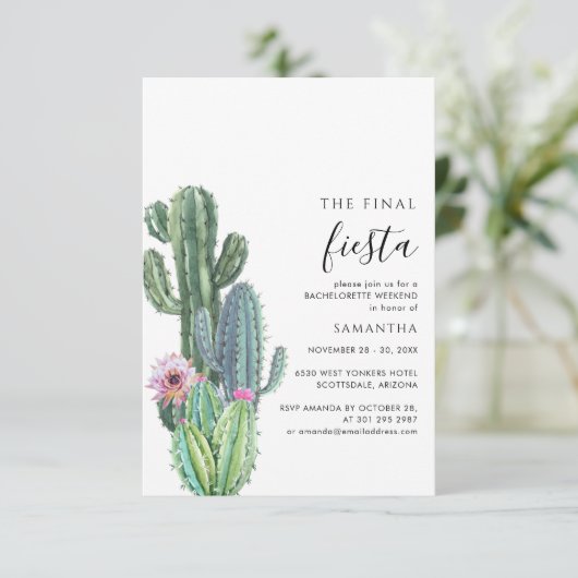 バチェロレッテウィークエンドパーティーと旅程 招待状 (スタンド正面)