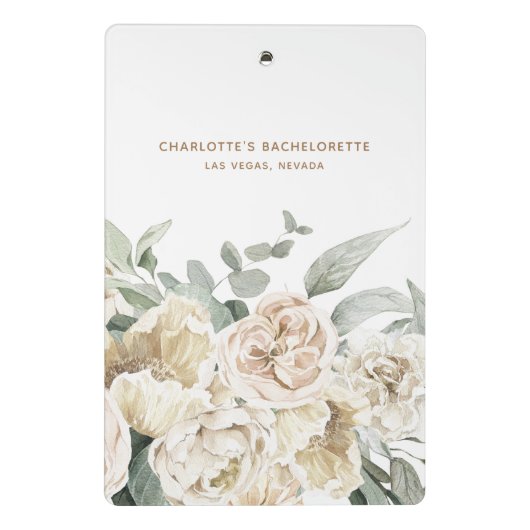 バチェロレッテウィークエンドパーティーの好意パーソナライズされた贈り物 ミニクリップボード (裏面)