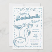 バチェロレッテウィークエンドパーティーダスティブルー 招待状 (正面)