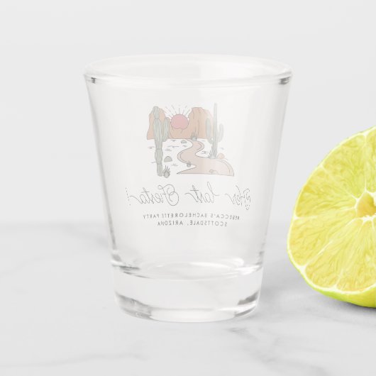 バチェロレッテウィークエンドパーティーフェスタパーソナライズされた ショットグラス (裏面)