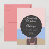 バチェロレッテウィークエンドビーチブライダルシャワーインビタティ ポストカード (正面/裏面)