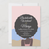 バチェロレッテウィークエンドビーチブライダルシャワー 招待状 (正面)