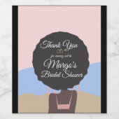 バチェロレッテウィークエンドビーチ感謝していブライダルシャワー ワインラベル (シングルラベル)