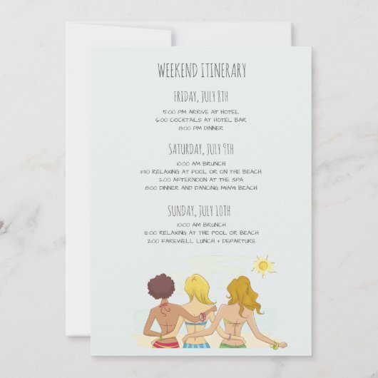バチェロレッテウィークエンドビーチ 招待状 (裏面)