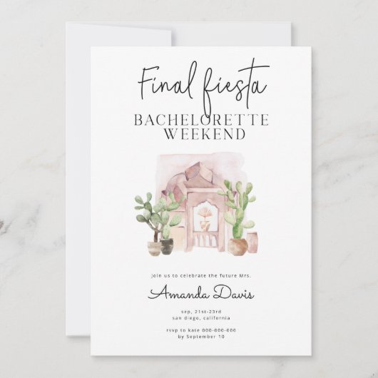 バチェロレッテウィークエンドファイナルフィエスタデザートウエスタン  招待状 (正面)