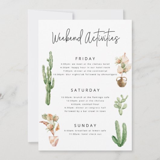 バチェロレッテウィークエンドファイナルフィエスタデザートウエスタン 招待状 (裏面)