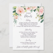 バチェロレッテウィークエンド招待状旅程エアリー赤面 招待状 (裏面)