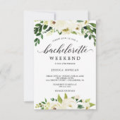 バチェロレッテウィークエンド旅程ホワイトローズ 招待状 (正面)