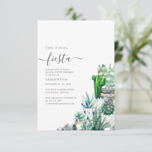 バチェロレッテウィークエンド（旅程サボテン付） 招待状 (スタンド正面)