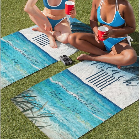 バチェロレッテウォーターカラービーチトライムシーズケープ ビーチタオル