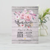 バチェロレッテウォーターカラーボホフローラフェザー 招待状 (スタンド正面)