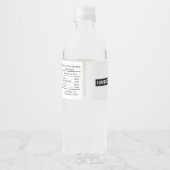 バチェロレッテウォーターボトルラベル、ハングオーバーヘルパー ペットボトルラベル (裏面)