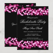 バチェロレッテエレガントハリウッドグラムピンク 招待状 (正面/裏面)