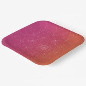 バチェロレッテオンブレピンク&オレンジカラフルパーティー ペーパープレート (傾斜あり)