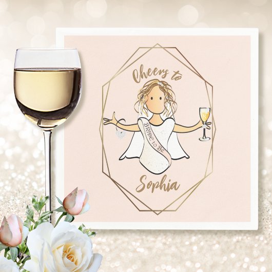 バチェロレッテカクテルブライダルウェディングシャワー紙 スタンダードカクテルナプキン