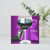 バチェロレッテカクテルマゼンタブラックコルセット 招待状 (スタンド正面)