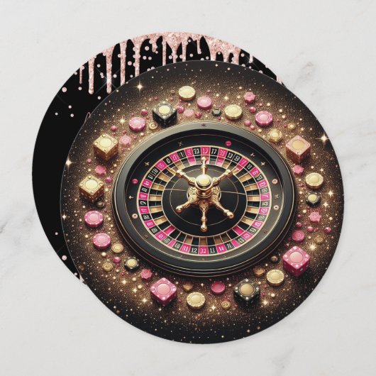 バチェロレッテカジノウィークエンドラグジュアリー 招待状 (正面/裏面)