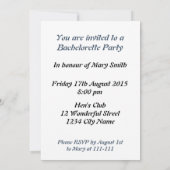 バチェロレッテカスタムの発表 招待状 (裏面)