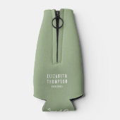 バチェロレッテカスタムセージグリーンビール ボトルクーラー (裏面)