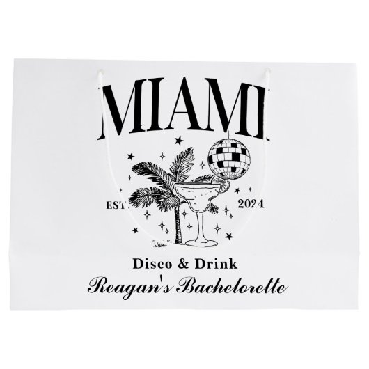 バチェロレッテカスタムレトロカクテルブラック ラージペーパーバッグ (裏面)