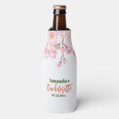 バチェロレッテカスタム白とピンクのさくらんぼ ボトルクーラー (ボトル正面)